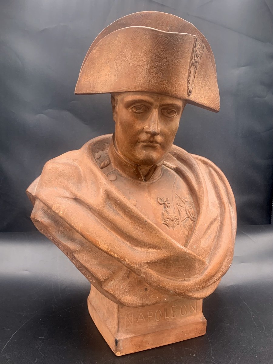 Terracotta Bust Napoleon I By Eugène Denis Arrondelle, 1897