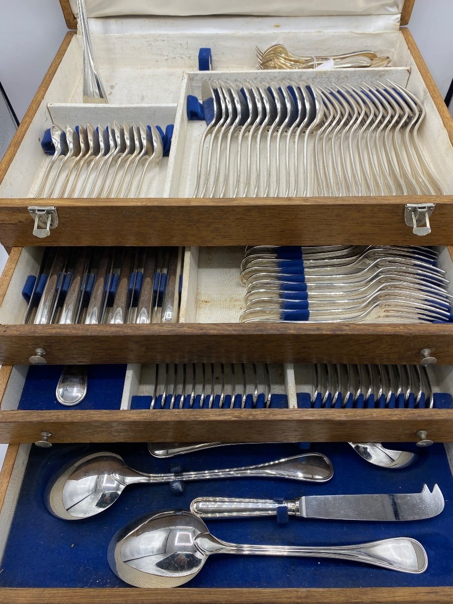 Christofle Albi Model Cutlery Set, 124 Pieces 