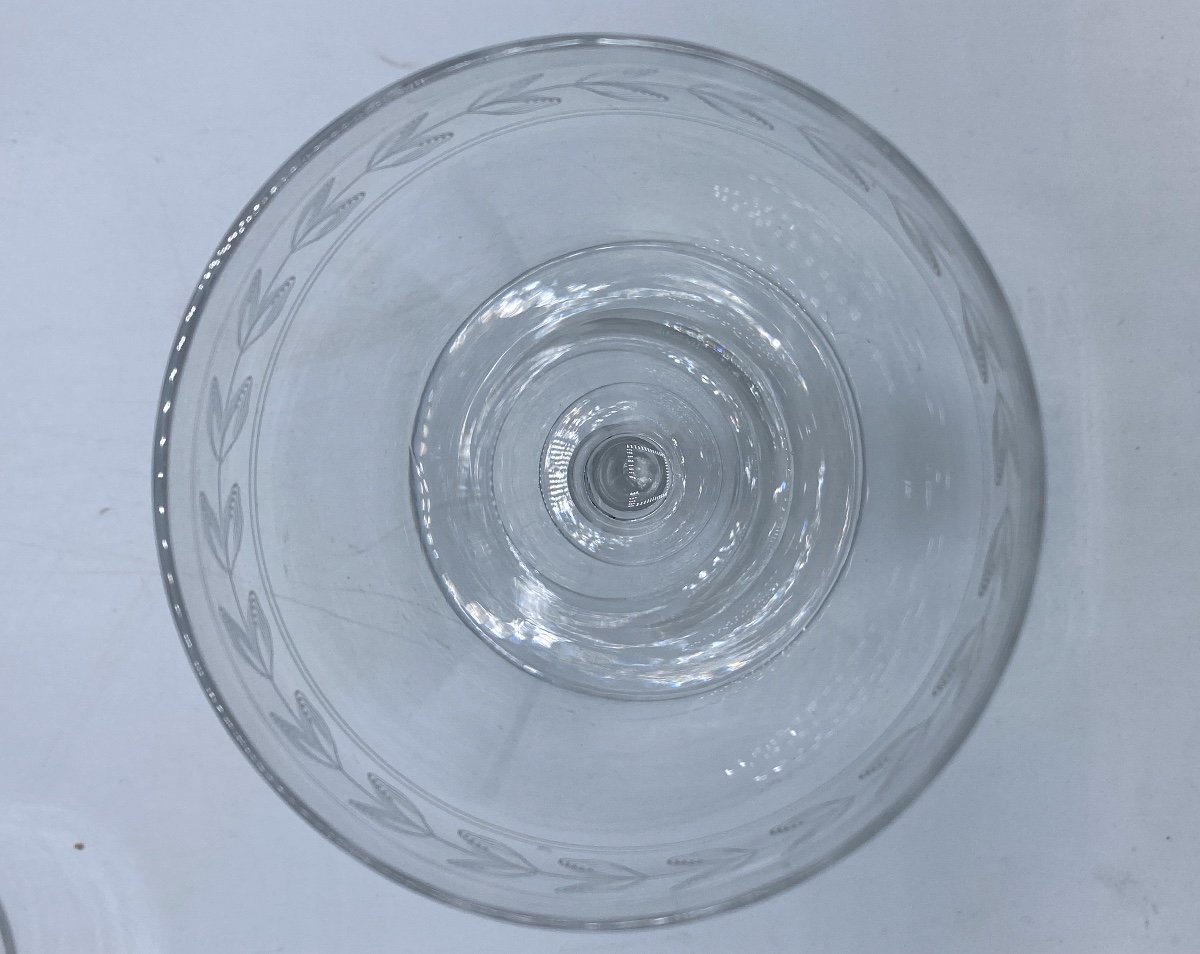 Engraved Crystal Water Glasses, Early 20th Century -photo-1