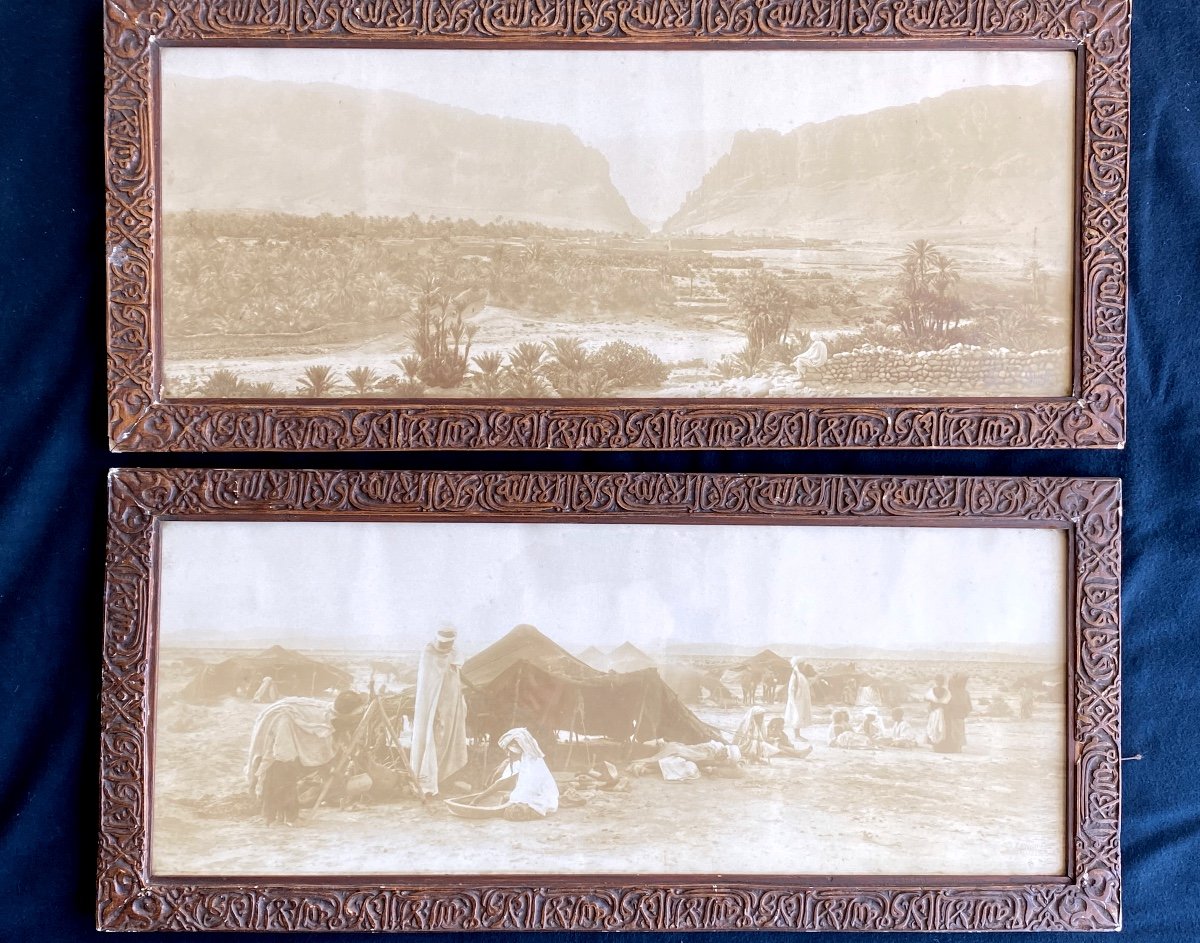 Pair Of Old Orientalist Photos, A. Bourgault 