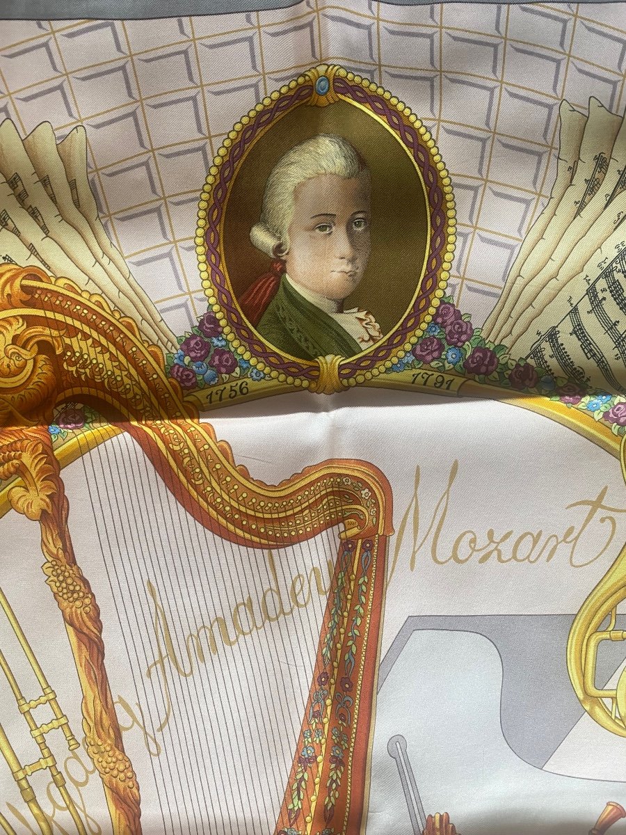 Hermès Scarf, Silk, Mozart-photo-4