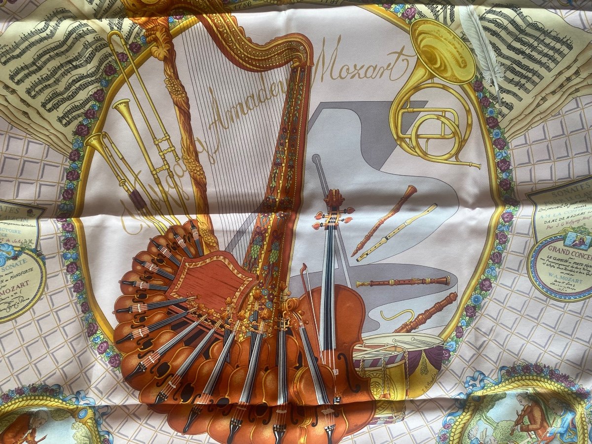 Hermès Scarf, Silk, Mozart-photo-1