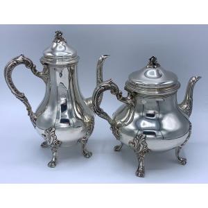 Teapot, Coffeepot, Sterling Silver, Minerva