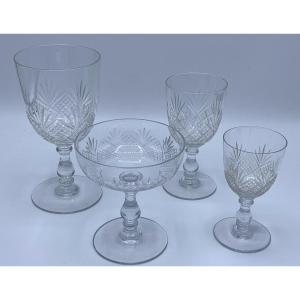 Service De Verres Cristal Baccarat Modèle Douai 