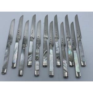 Silver And Mother-of-pearl Dessert Knives 