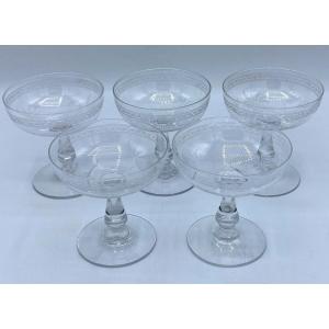 Baccarat Champagne Glasses Fougères Model 