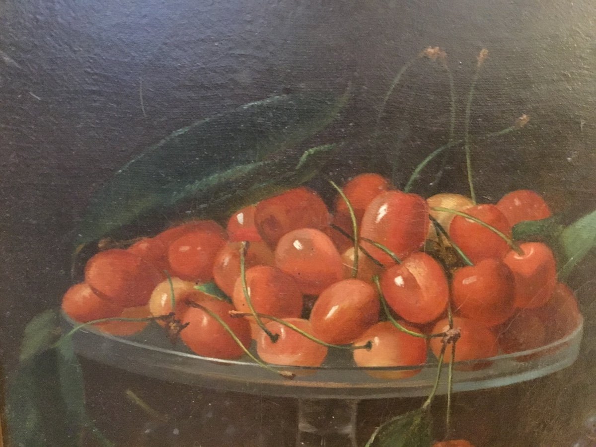 Still Life With Fruits Oil On Canvas Circa 1890-photo-2