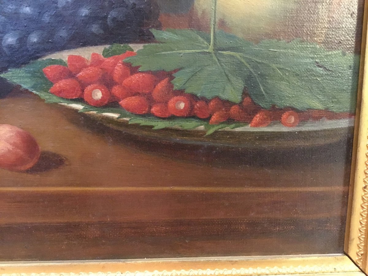 Still Life With Fruits Oil On Canvas Circa 1890-photo-1