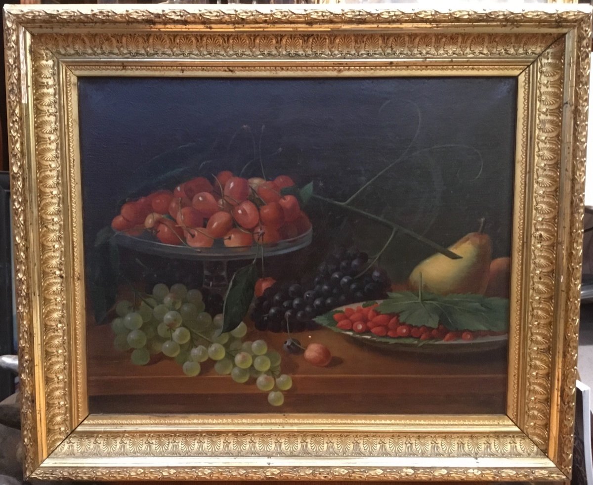 Still Life With Fruits Oil On Canvas Circa 1890