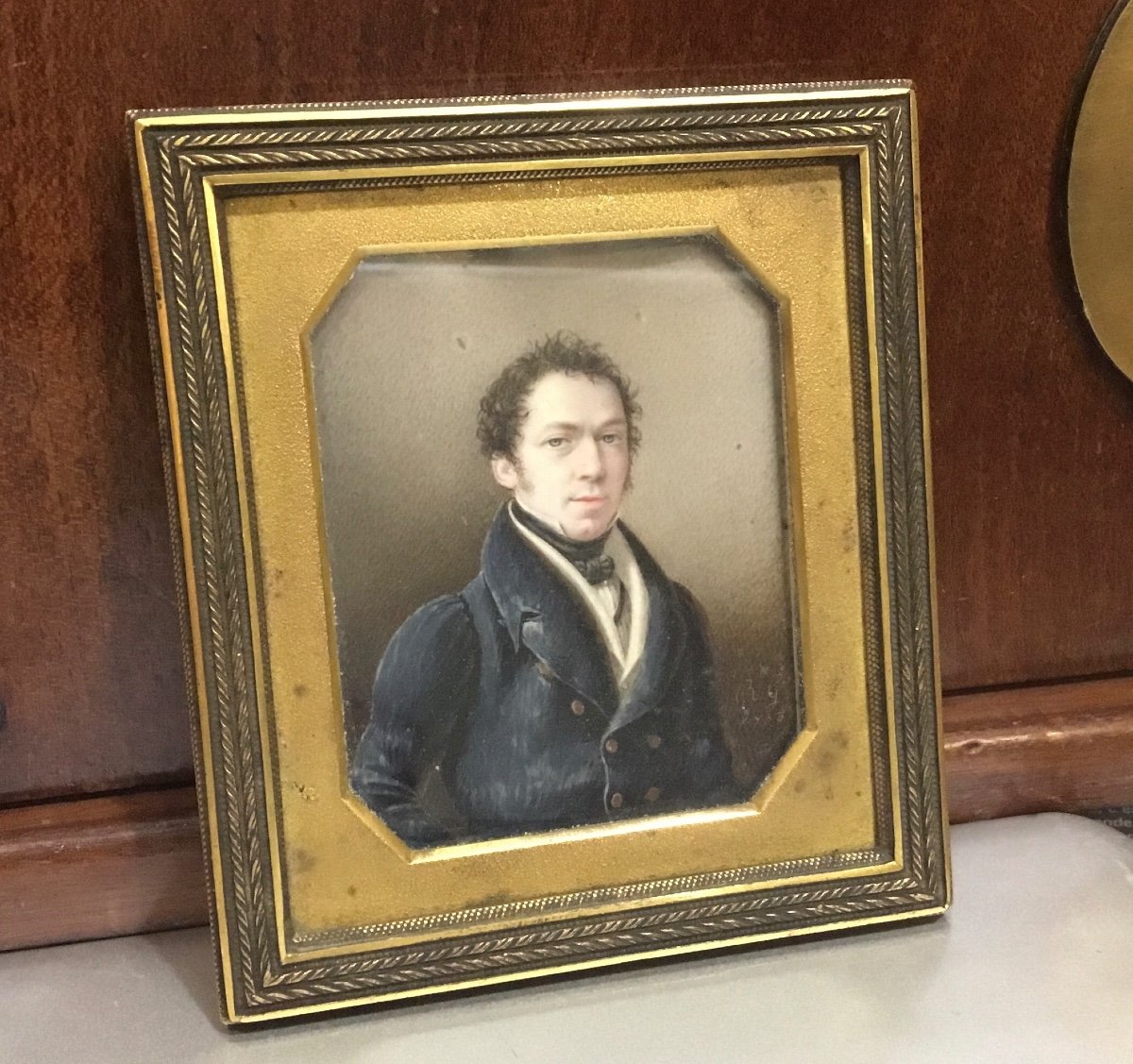 Miniature Portrait Of A Man Dated 1833-photo-2