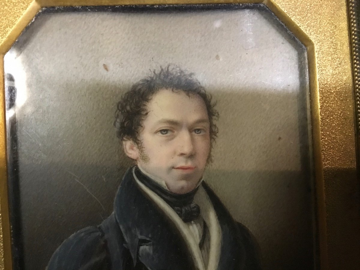 Miniature Portrait Of A Man Dated 1833-photo-3