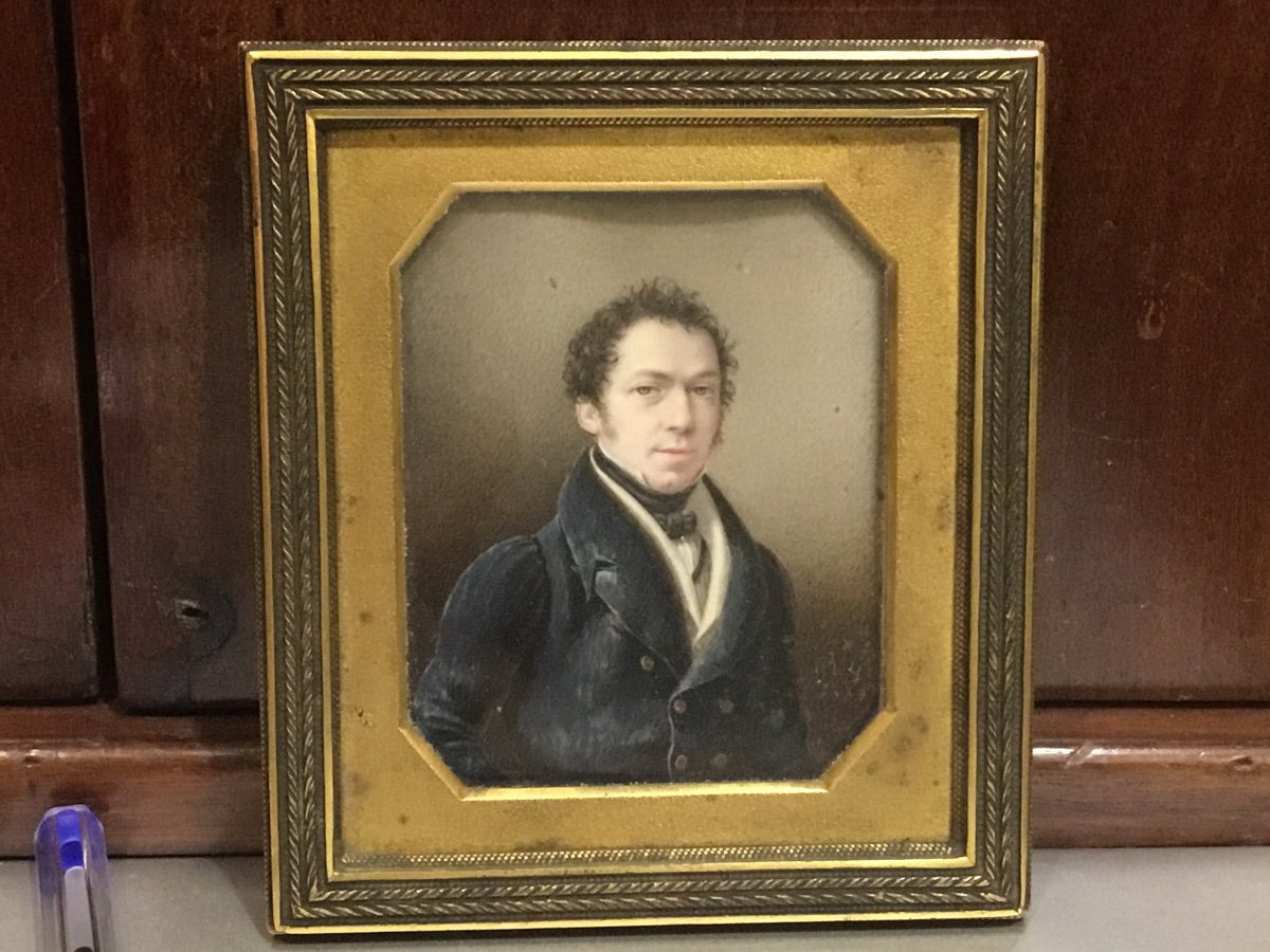 Miniature Portrait Of A Man Dated 1833