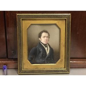 Miniature Portrait D’homme Datée 1833