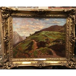 P. Grigou - Mountain Landscape Oil On Canvas