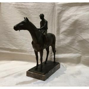 19th Century - Bronze Horse And Its Jockey