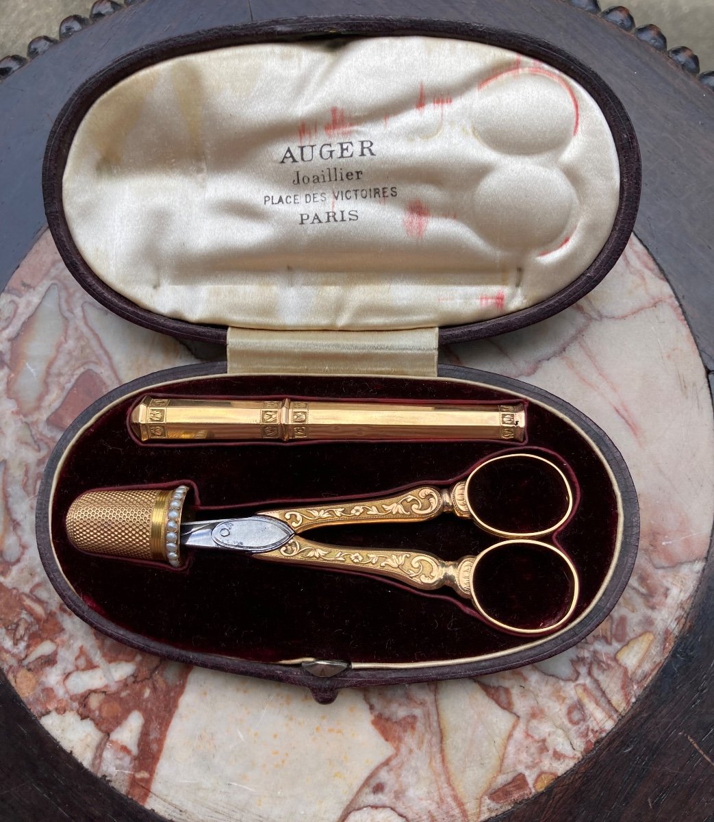 Late 18th Century Gold Sewing Kit