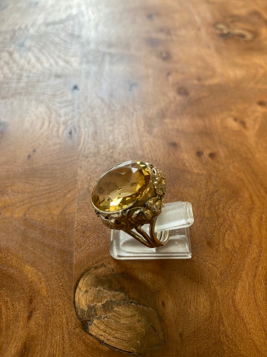 Silver And Citrine Ring -photo-4