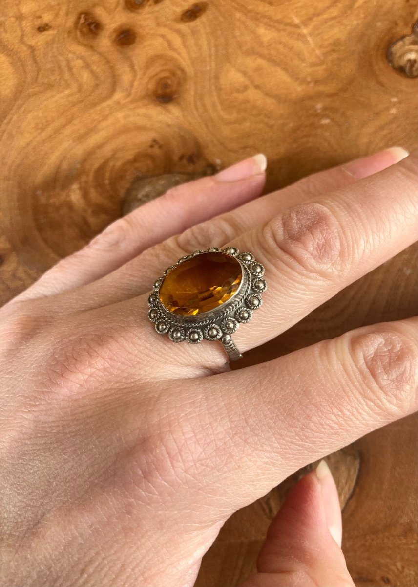 Bague En Argent En Citrine -photo-2