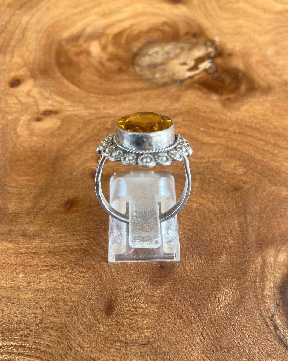 Bague En Argent En Citrine -photo-1