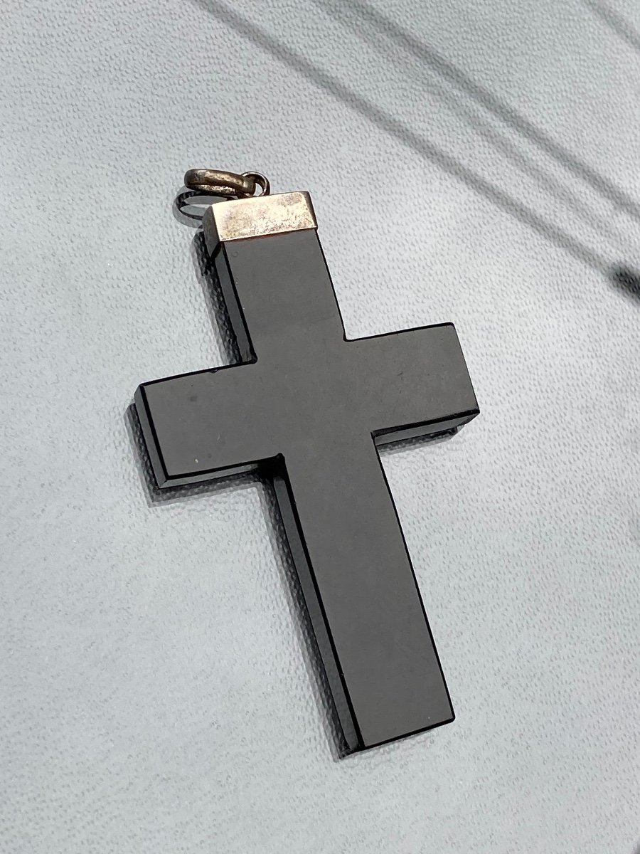 Silver Onyx Cross And Micro Mosaics-photo-3