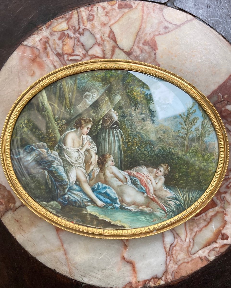 Miniature On Ivory, 19th Century -photo-4