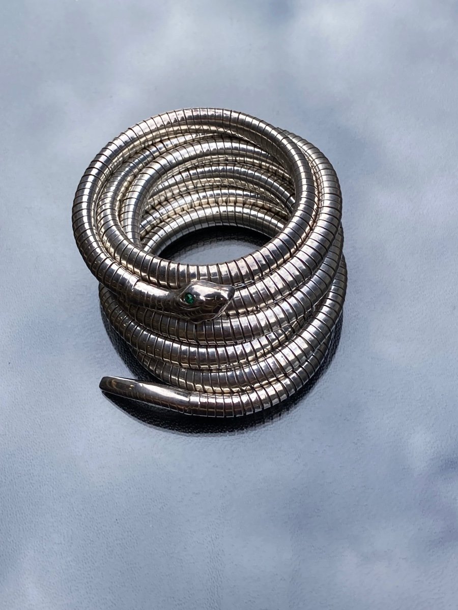 Silver Snake Bracelet -photo-3