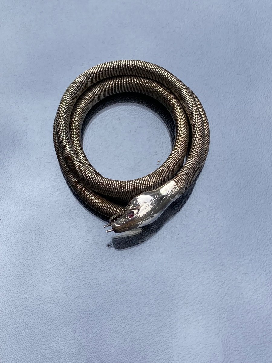 Silver Snake Bracelet -photo-3