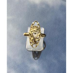 Art Nouveau Bague Or 18 Carats 