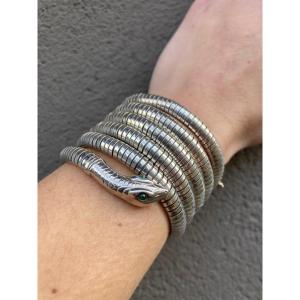 Bracelet Serpent En Argent 