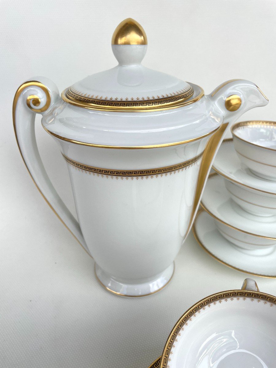 Limoges Coffee Or Tea Service - Greek Decor-photo-3