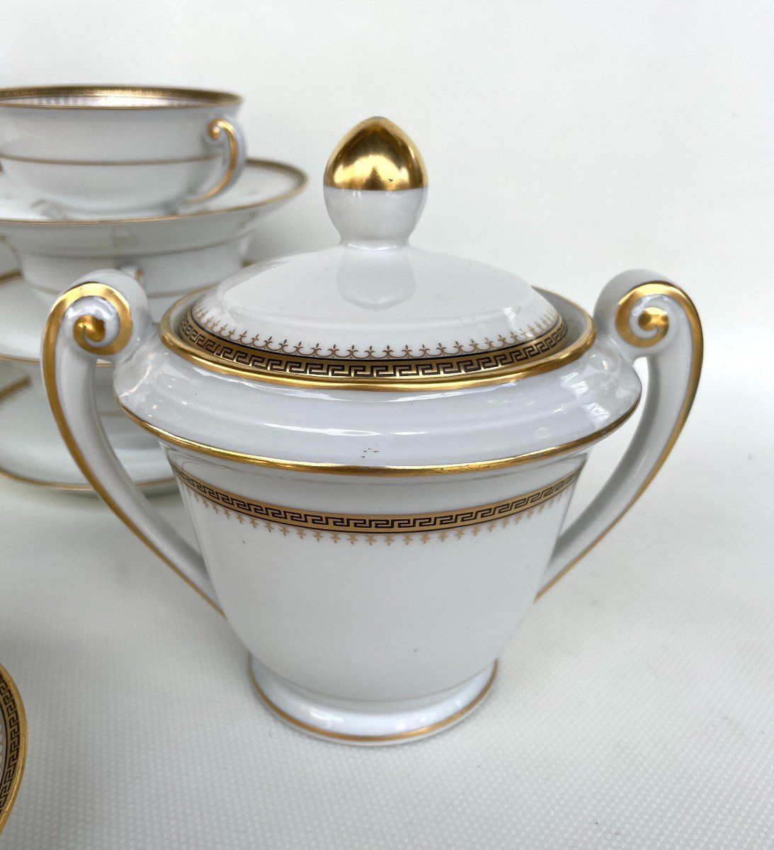 Limoges Coffee Or Tea Service - Greek Decor-photo-4