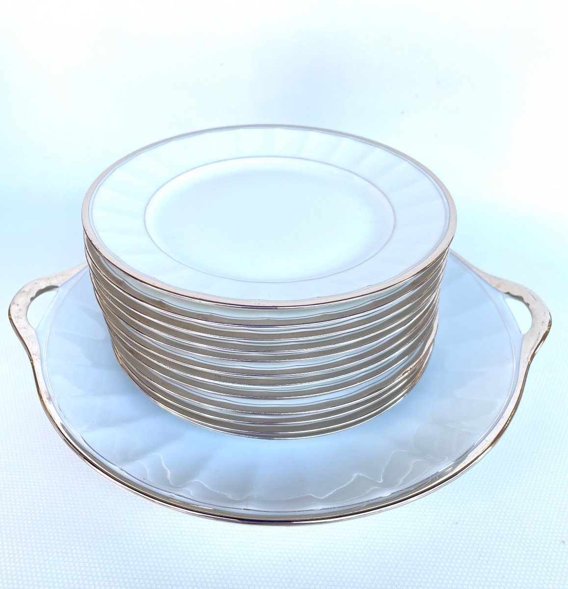 Art Deco Porcelain Cake Service -photo-2
