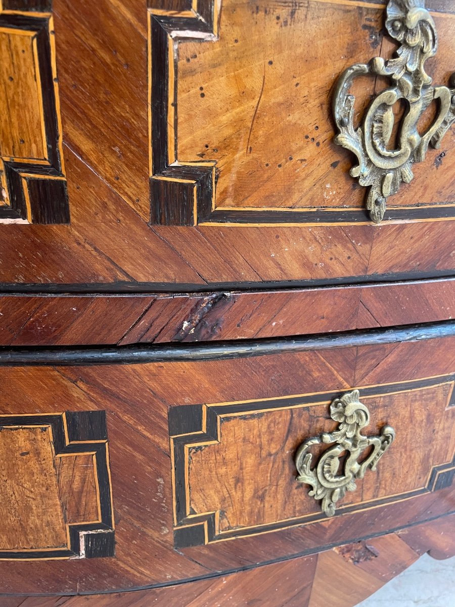 18th Century Marquetry Chest Of Drawers -photo-3