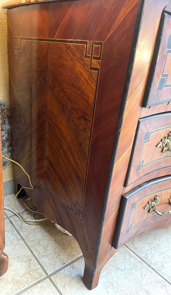 18th Century Marquetry Chest Of Drawers -photo-4