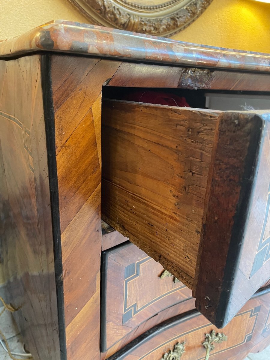 18th Century Marquetry Chest Of Drawers -photo-1