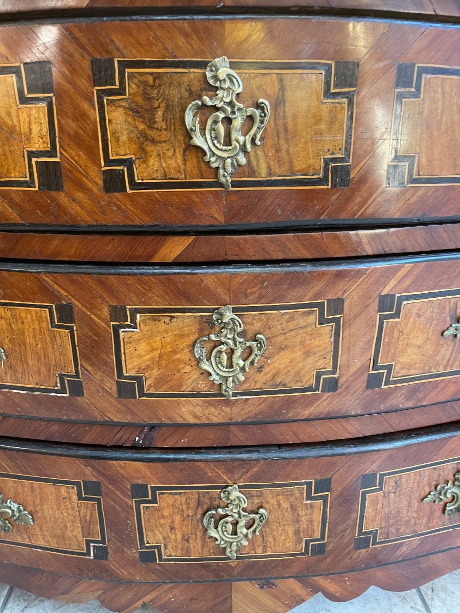 18th Century Marquetry Chest Of Drawers -photo-2