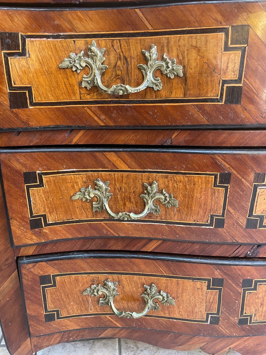 18th Century Marquetry Chest Of Drawers -photo-3