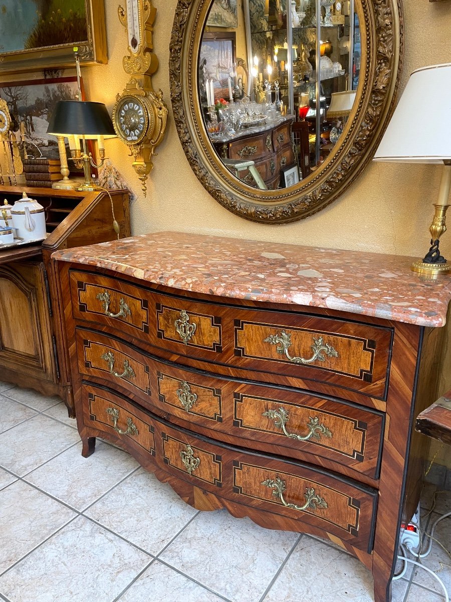 18th Century Marquetry Chest Of Drawers -photo-6