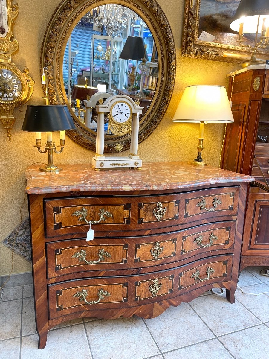 18th Century Marquetry Chest Of Drawers 