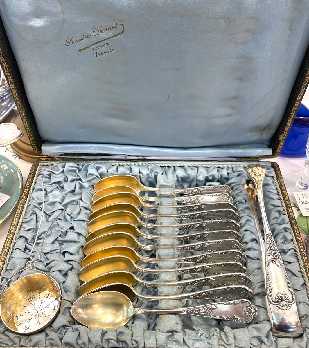 Silver And Gold Metal Spoon Set