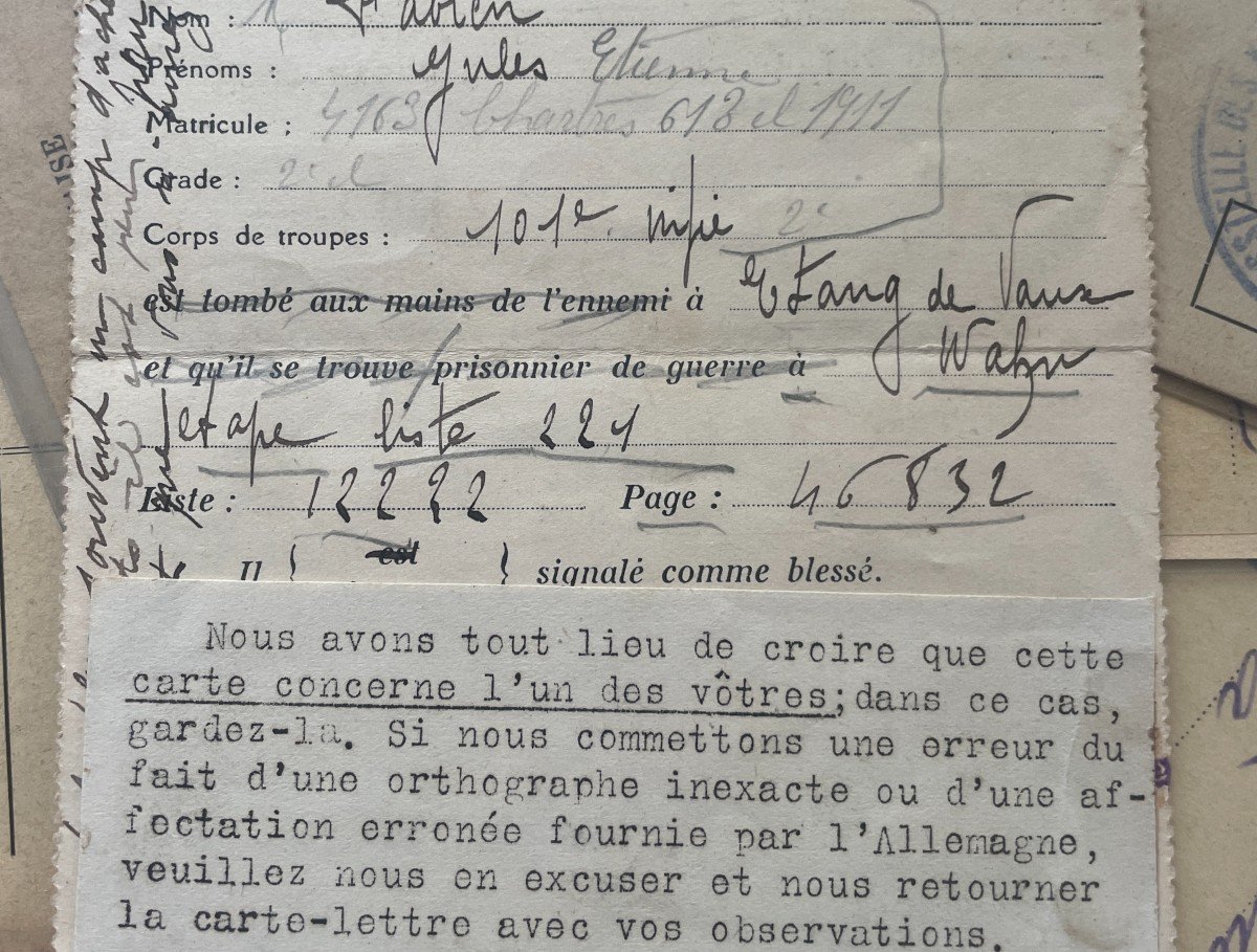 Correspondence Between A Soldier, His Parents And The Authorities - 1st World War-photo-1