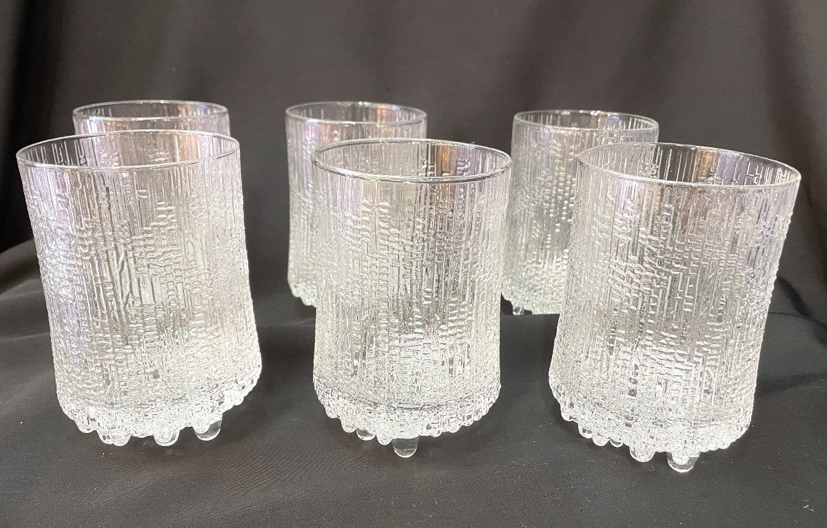 6 Verres à Eau Scandinaves Tapio Wirkkala (iittala)