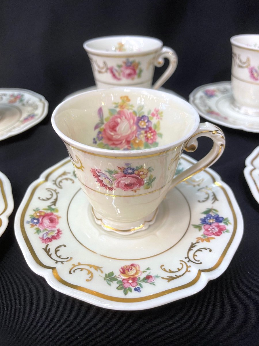 6 Tasses En Porcelaine - Fabrique Royale De Limoges -photo-2