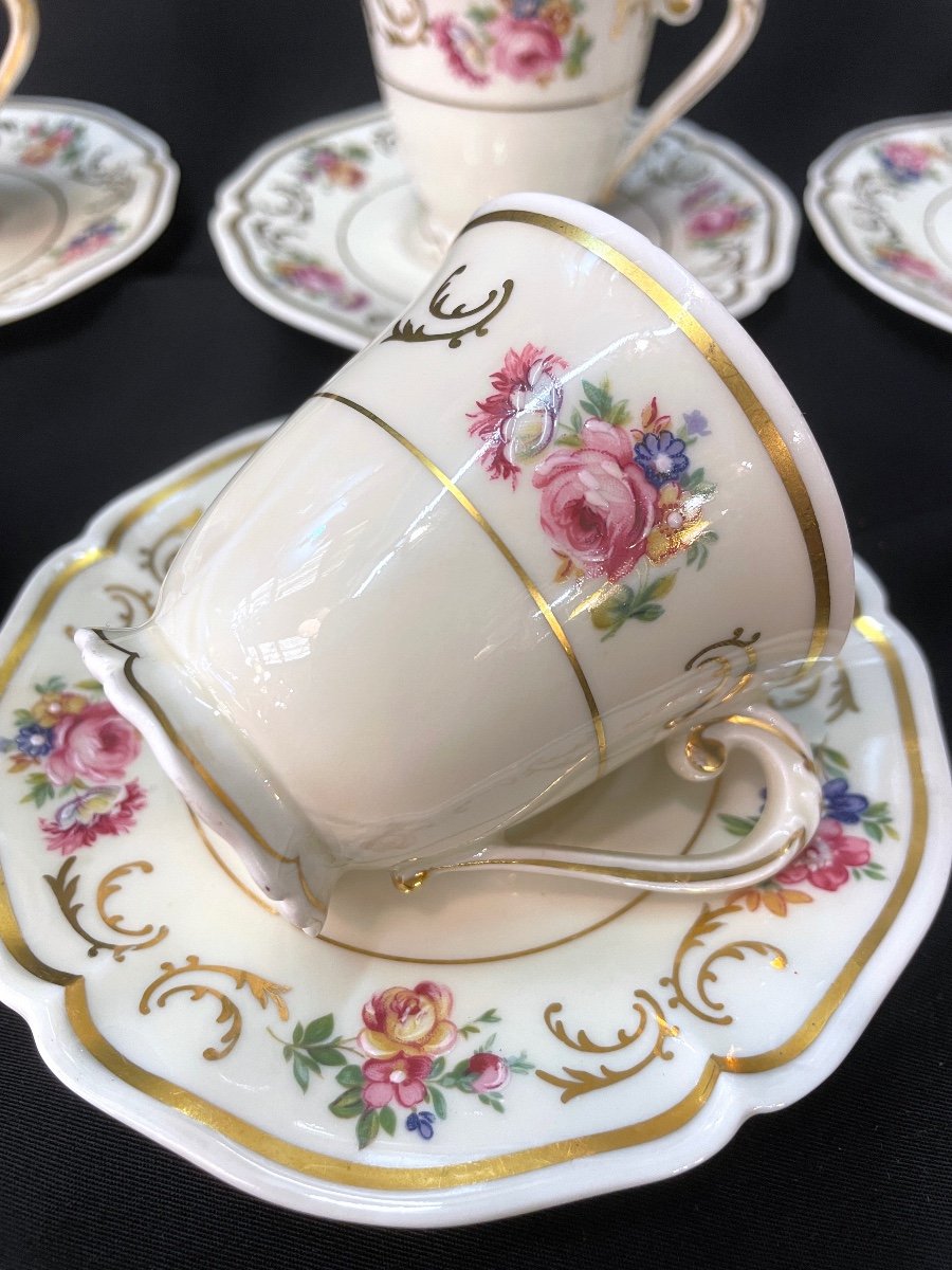 6 Tasses En Porcelaine - Fabrique Royale De Limoges -photo-2