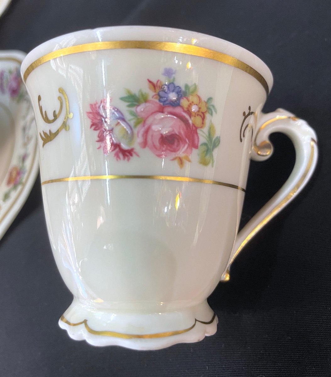 6 Porcelain Cups - Royal Factory Of Limoges -photo-5