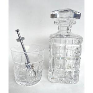 Sèvres Crystal Whiskey Carafe & Ice Bucket 