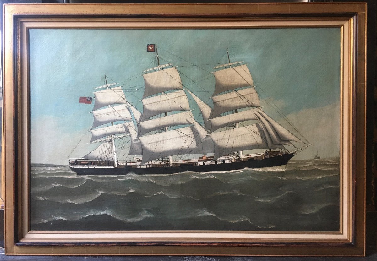 Attr.  à  William Howard Yorke (1847-1921) Le Bateau Cumberland école Anglaise 19ième