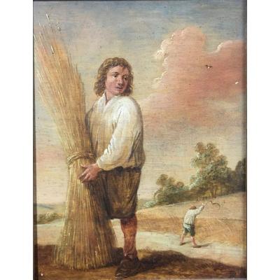 Ecole de David Teniers (1810-1690), l'été.  Les quatre Saisons.