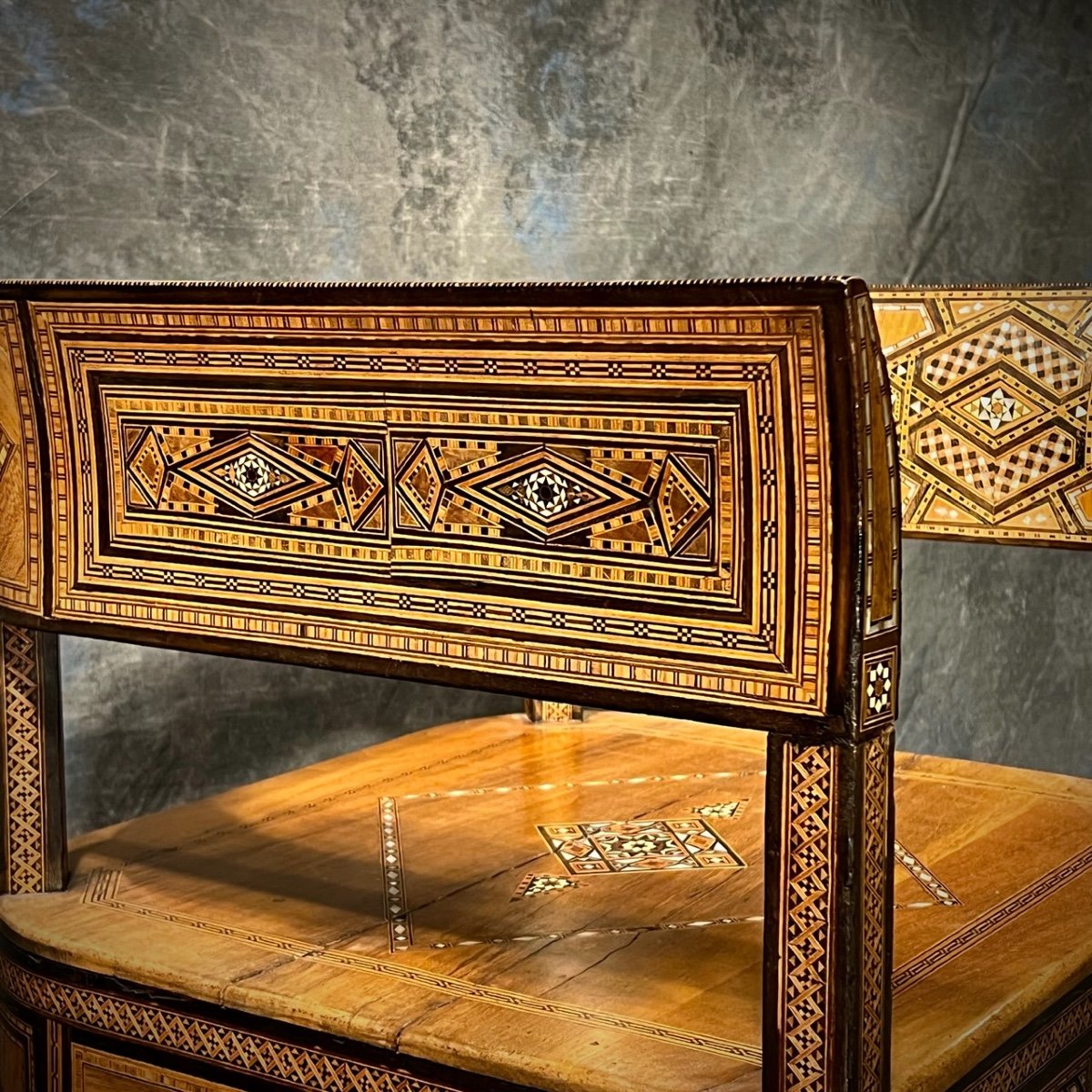 Pair Of Syrian Work Inlaid Armchairs-photo-1