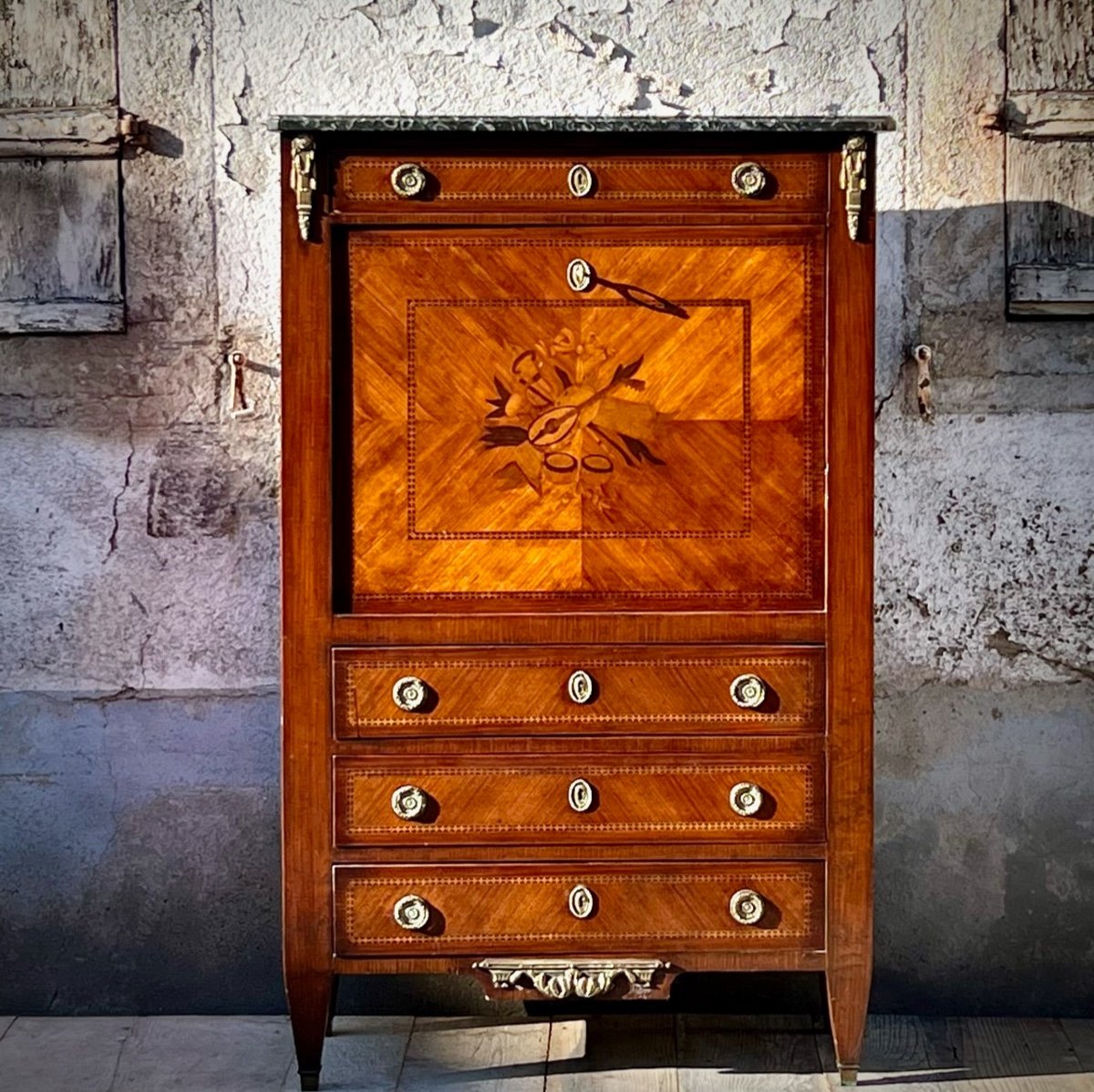 Louis XVI Style Inlaid Secretaire-photo-3